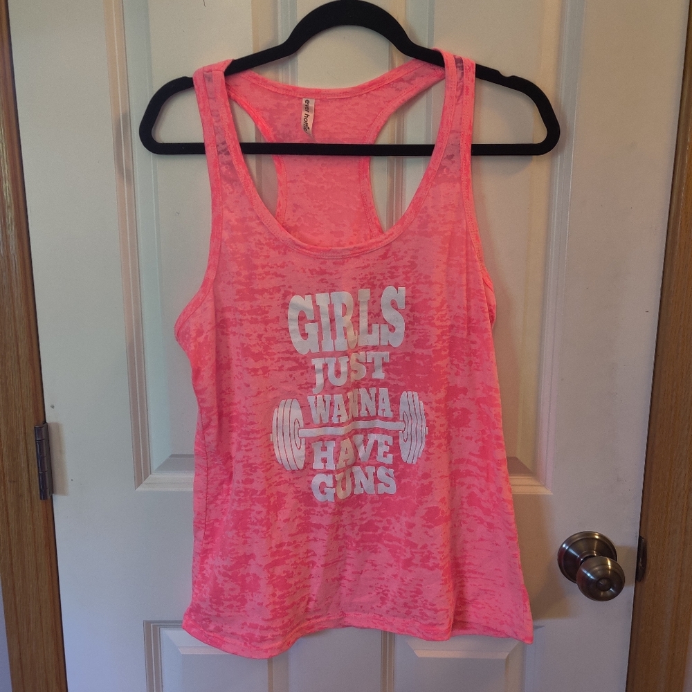 Pink Graphic Tank Top